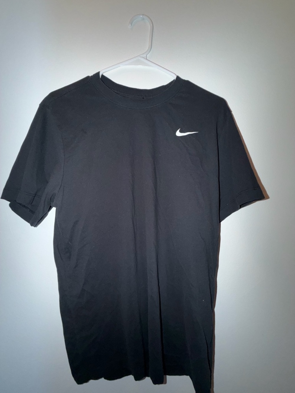 Nike Black Crew T-Shirt with White Swoosh